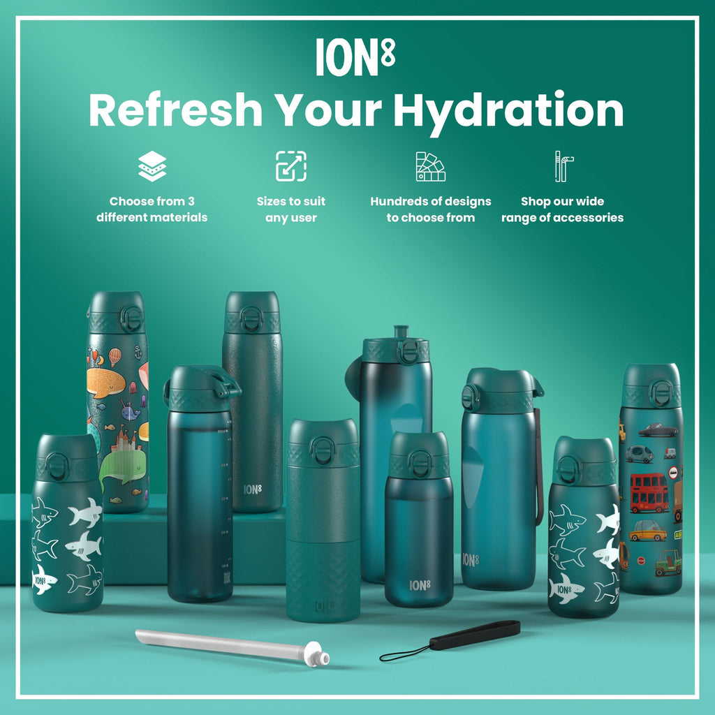 Leak Proof Slim Thermal Steel Water Bottle, Insulated, Automobiles, 500ml (17oz)