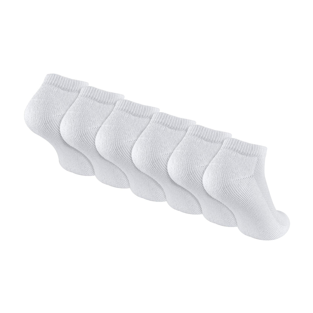 6 Pack Boys Breathable Soft Bamboo Trainer Socks Ideal for PE