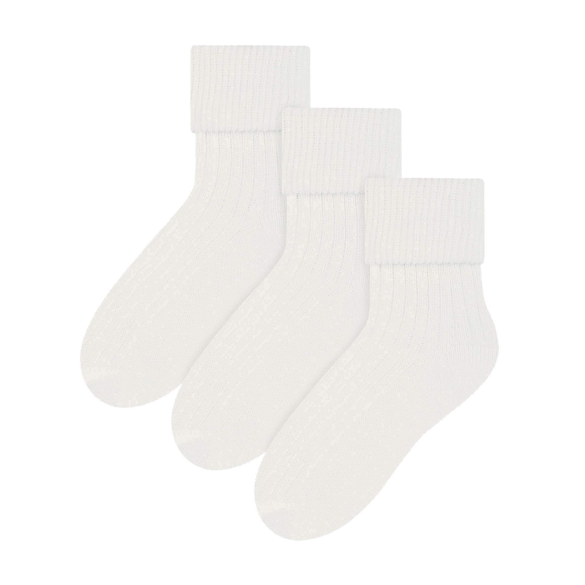 3 Pack Ladies Cosy Wool Bed Socks (2 Sizes)