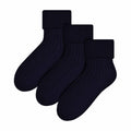 3 Pack Ladies Cosy Wool Bed Socks (2 Sizes)