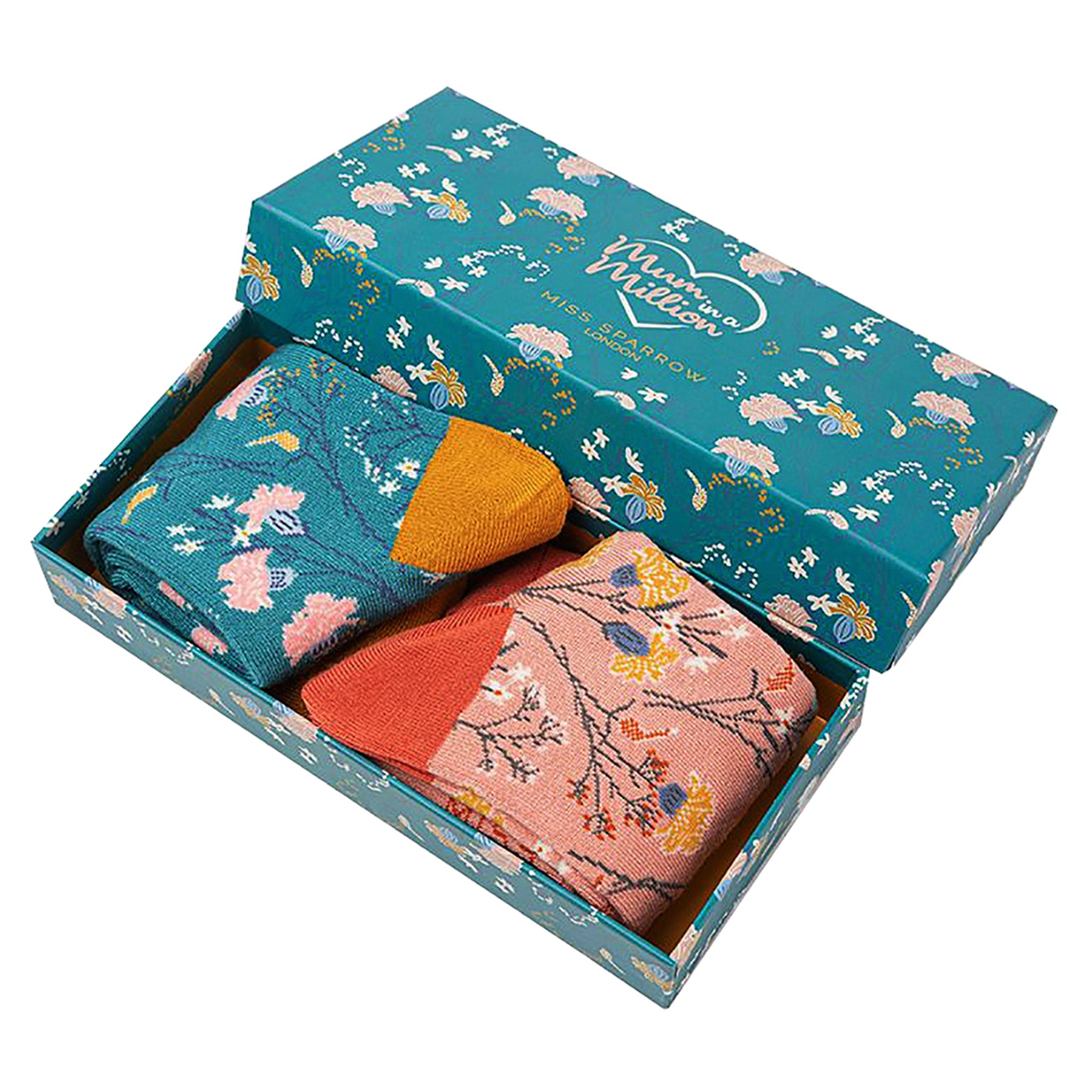2 Pack Ladies Bamboo Socks for Mum in Gift Box