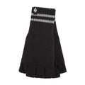 Mens Hi Vis Reflective Fleece Lined Thermal Winter Fingerless Gloves