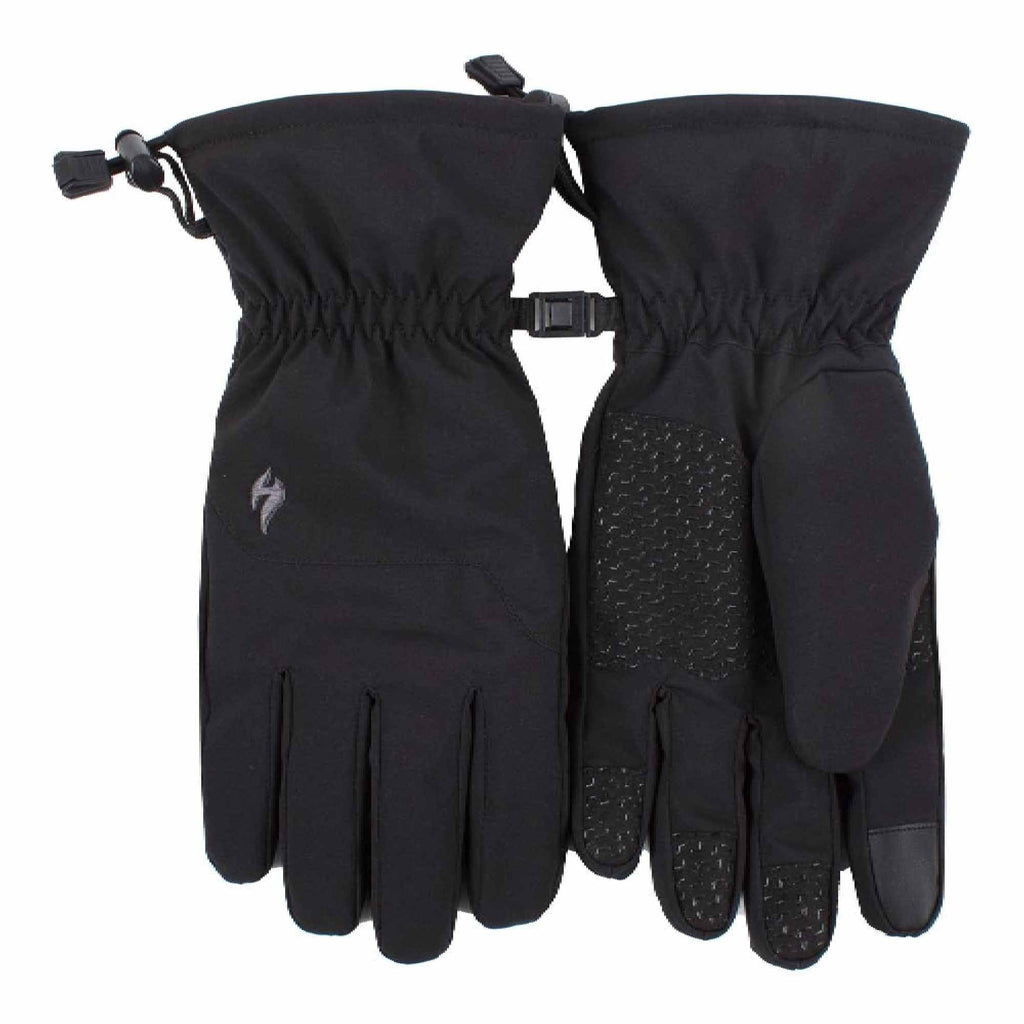 Mens Fleece Insulated Soft Shell Thermal Gloves with Touchscreen Fingertips