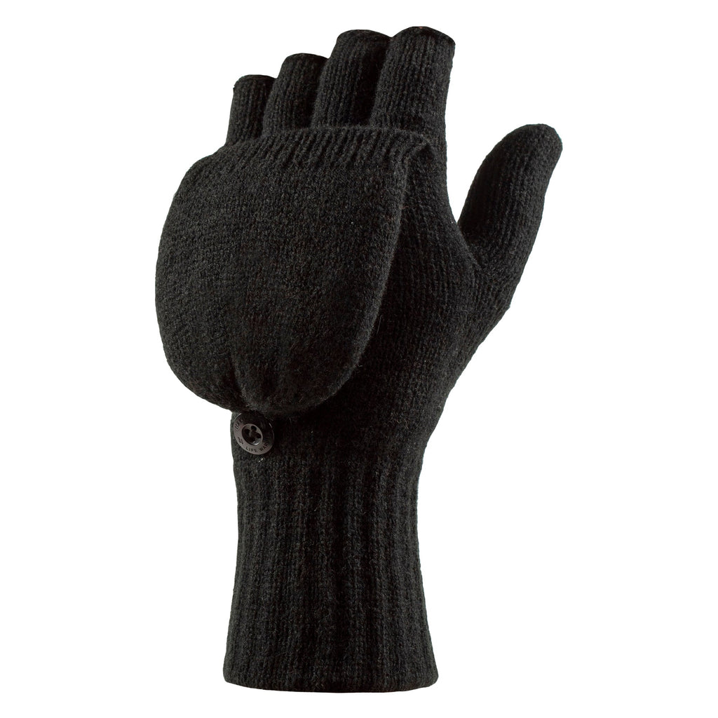 Ladies Mens Thermal Converter Mittens Gloves with Fingerless Option