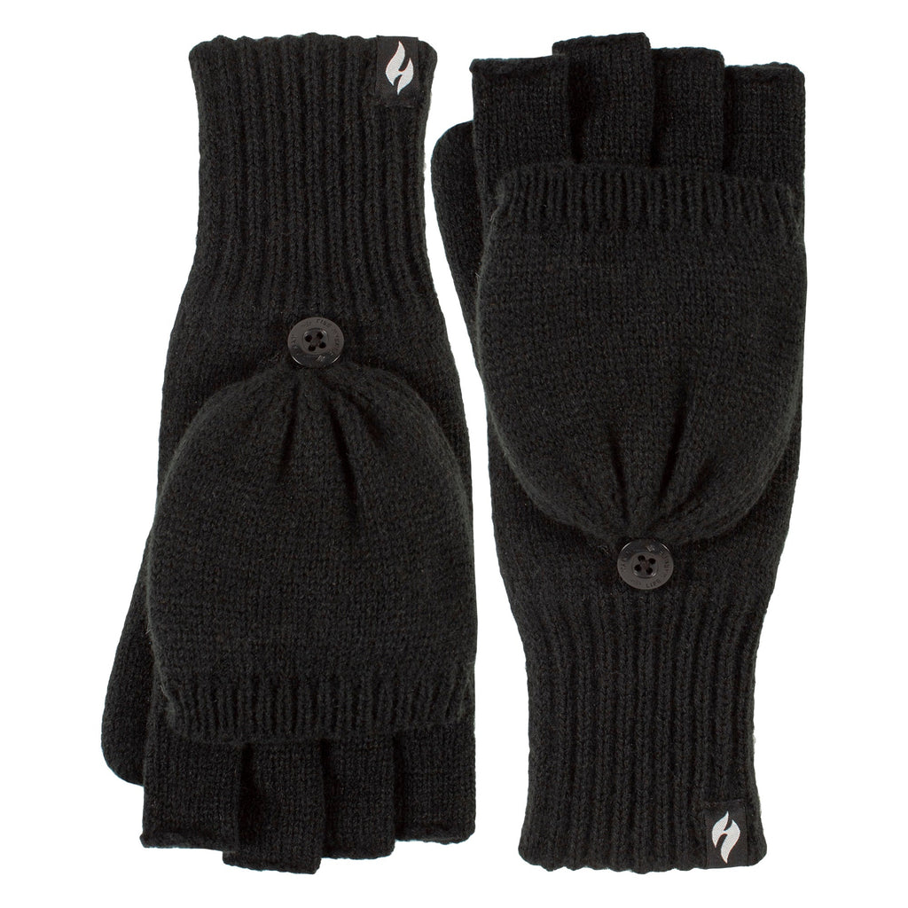 Ladies Mens Thermal Converter Mittens Gloves with Fingerless Option