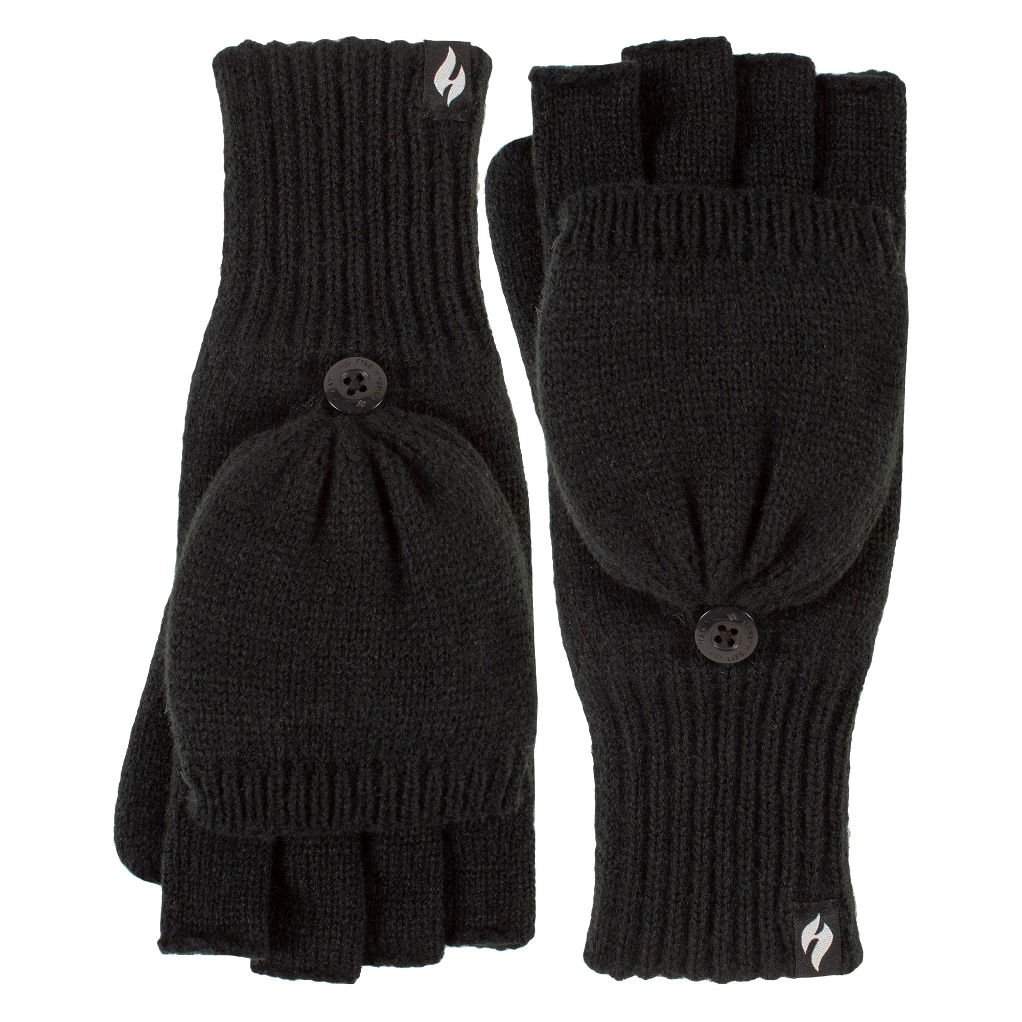 Ladies Mens Thermal Converter Mittens Gloves with Fingerless Option