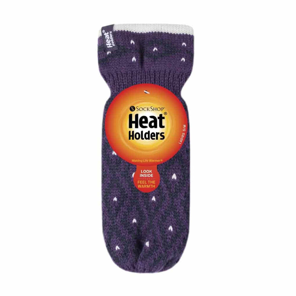 Ladies Knitted Fleece Lined Winter Warm Thermal Mittens