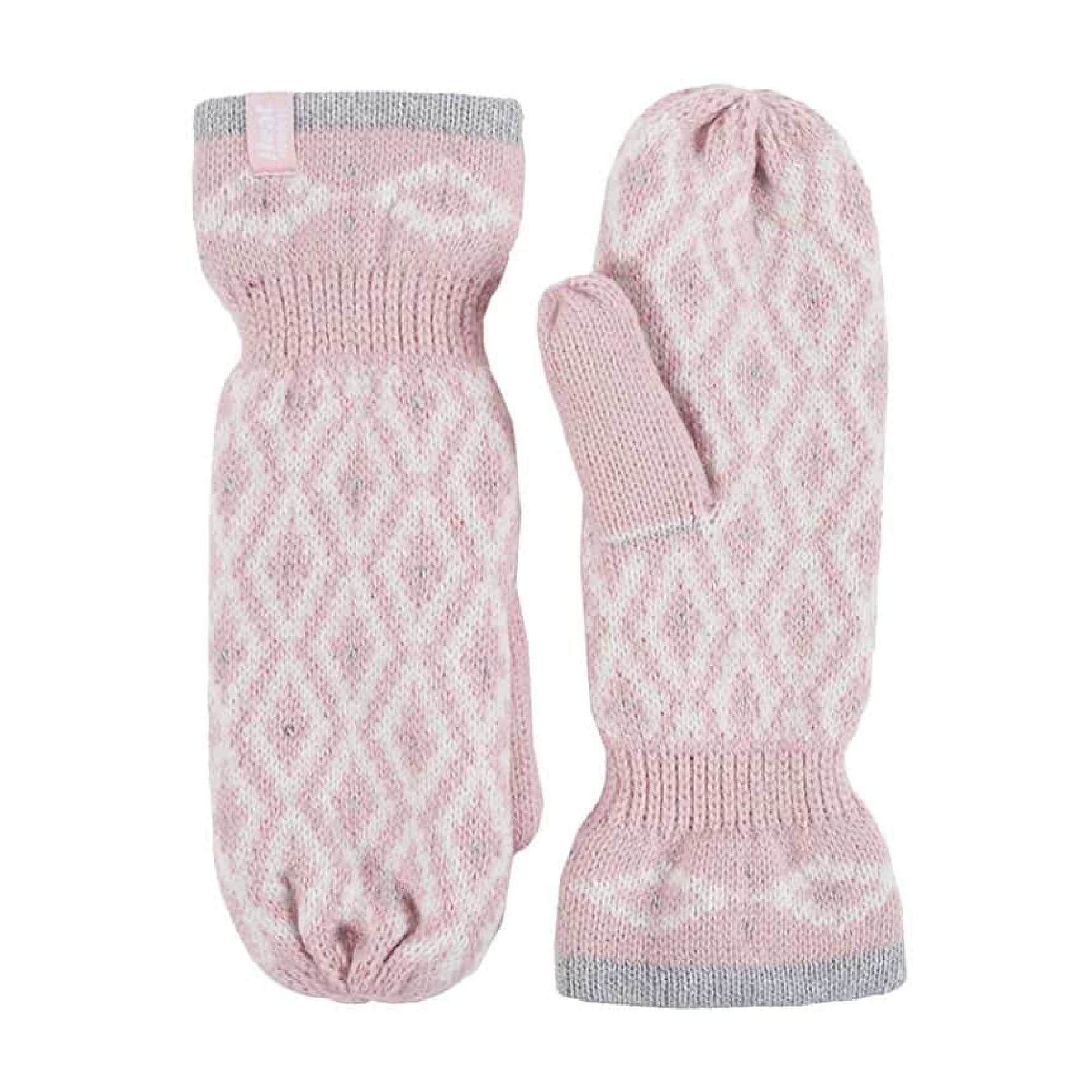 Ladies Knitted Fleece Lined Winter Warm Thermal Mittens
