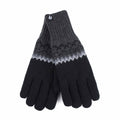 Mens Patterned Fleece Lined Thermal Gloves for Winter