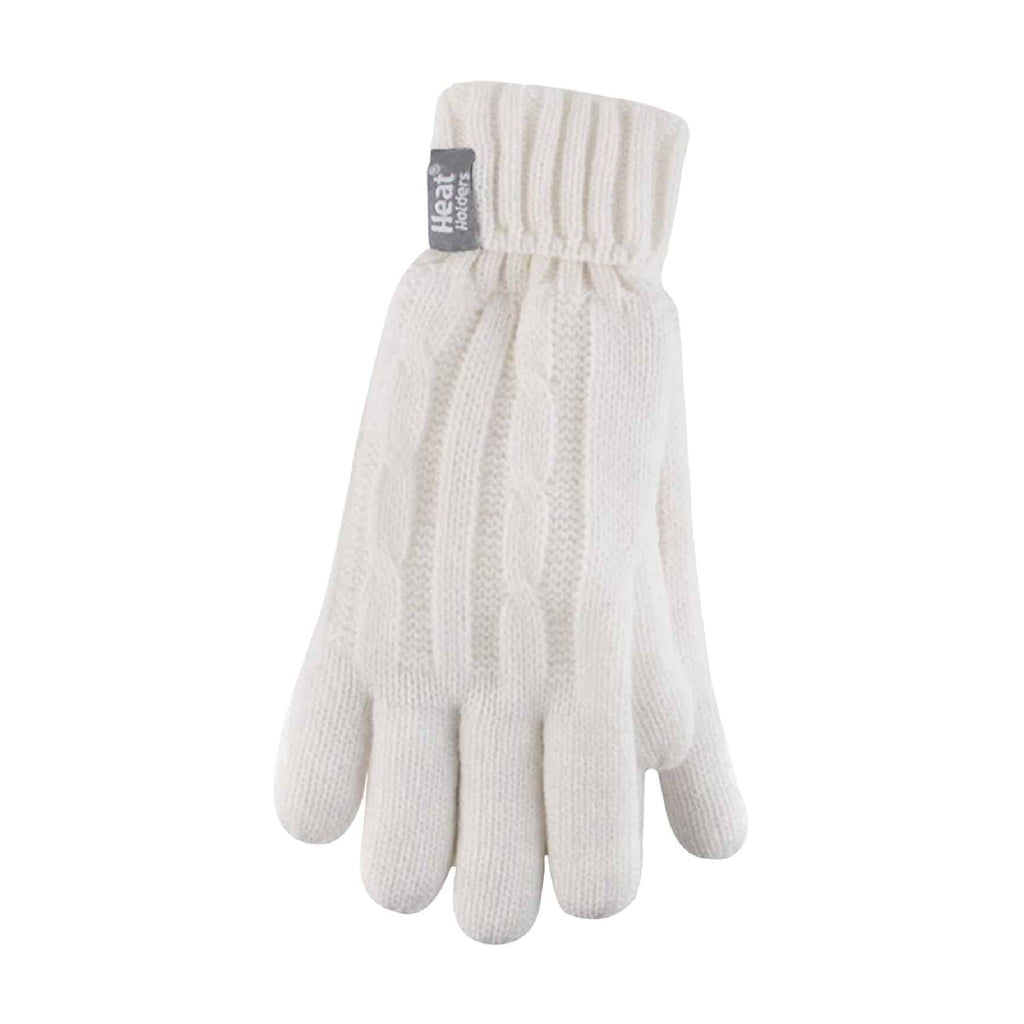 Ladies Cable Knit 2.3 Tog Fleece Lined Thermal Winter Gloves