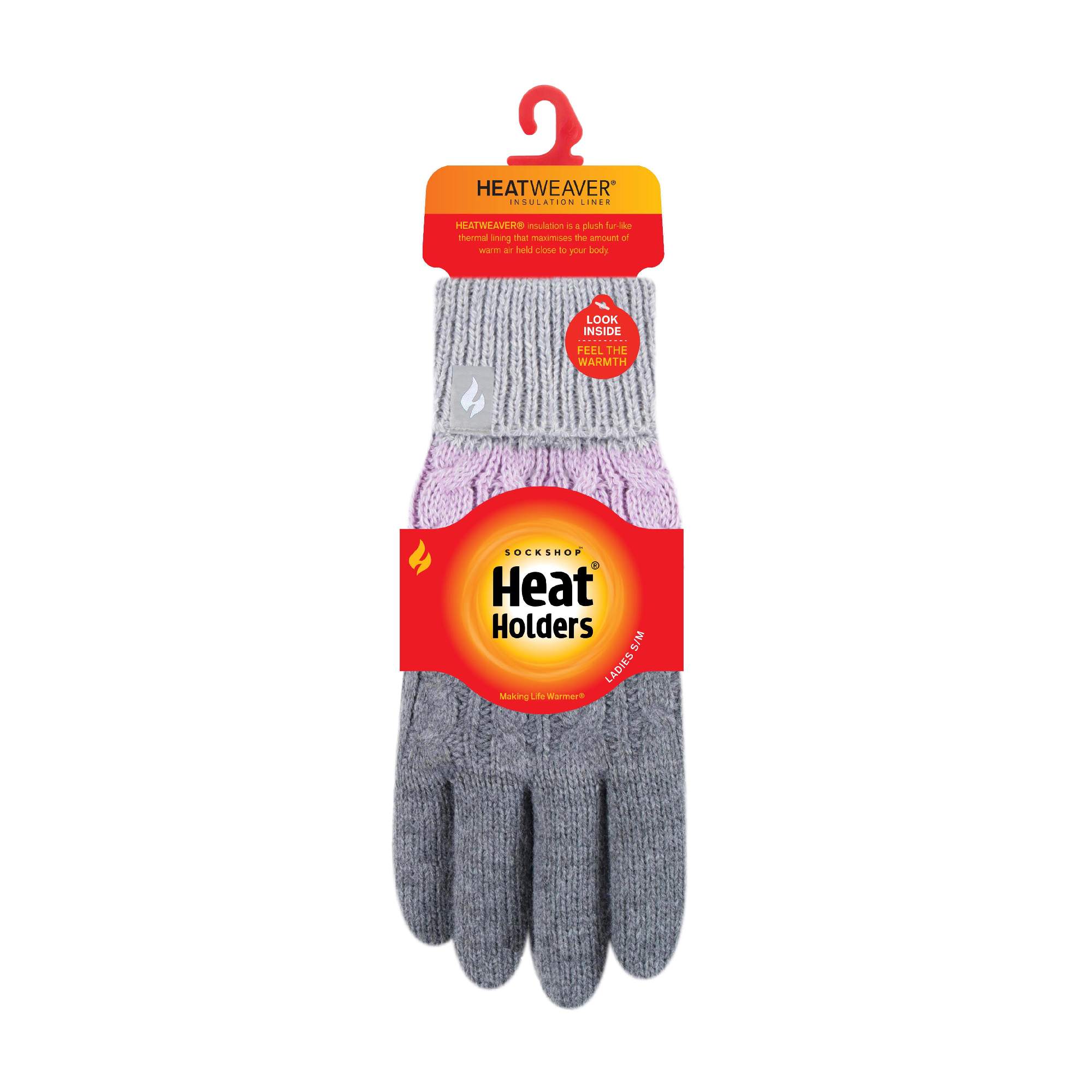 Ladies Fairisle Fleece Lined Knitted Warm Winter Thermal Gloves