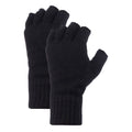 Mens Fingerless Gloves with Thermal Fleece Lining - 2 Pack