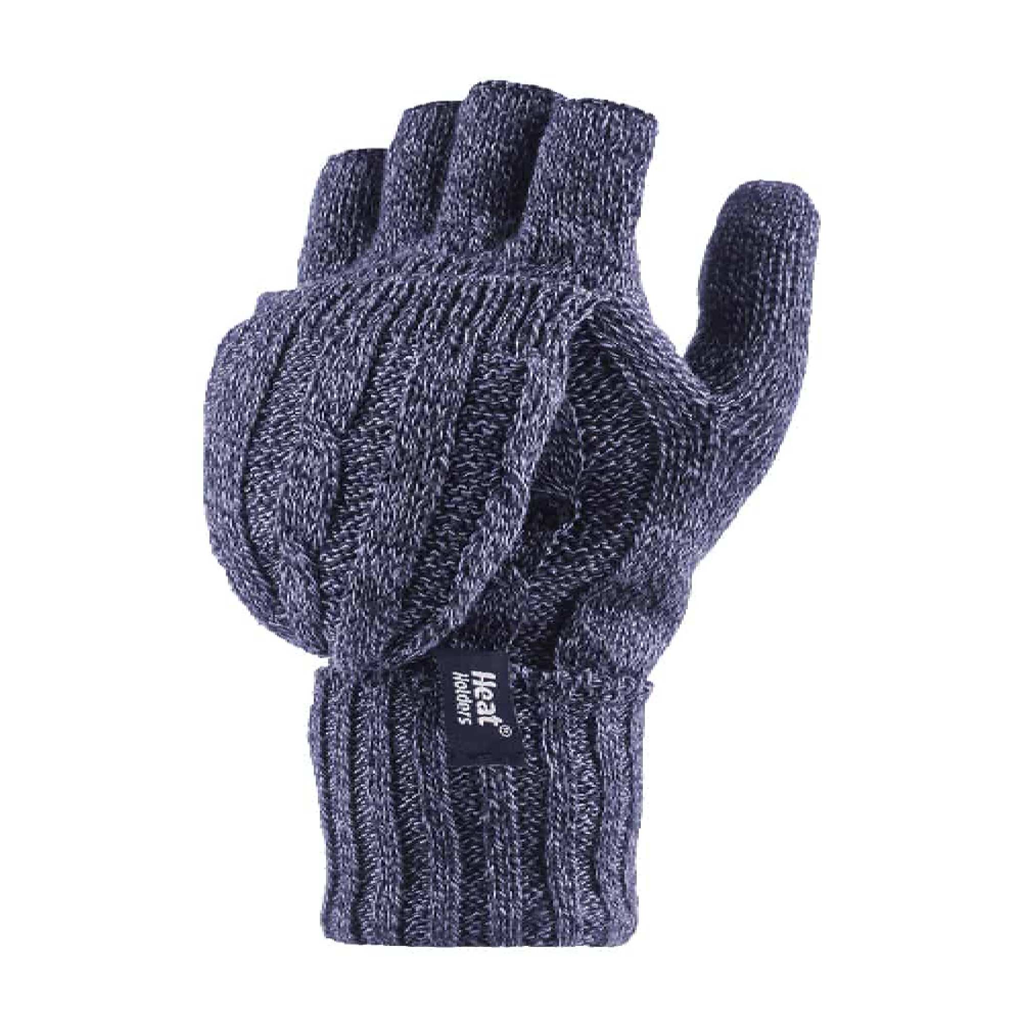 Ladies Cable Knit 2.3 Tog Thermal Winter Fingerless Converter Gloves