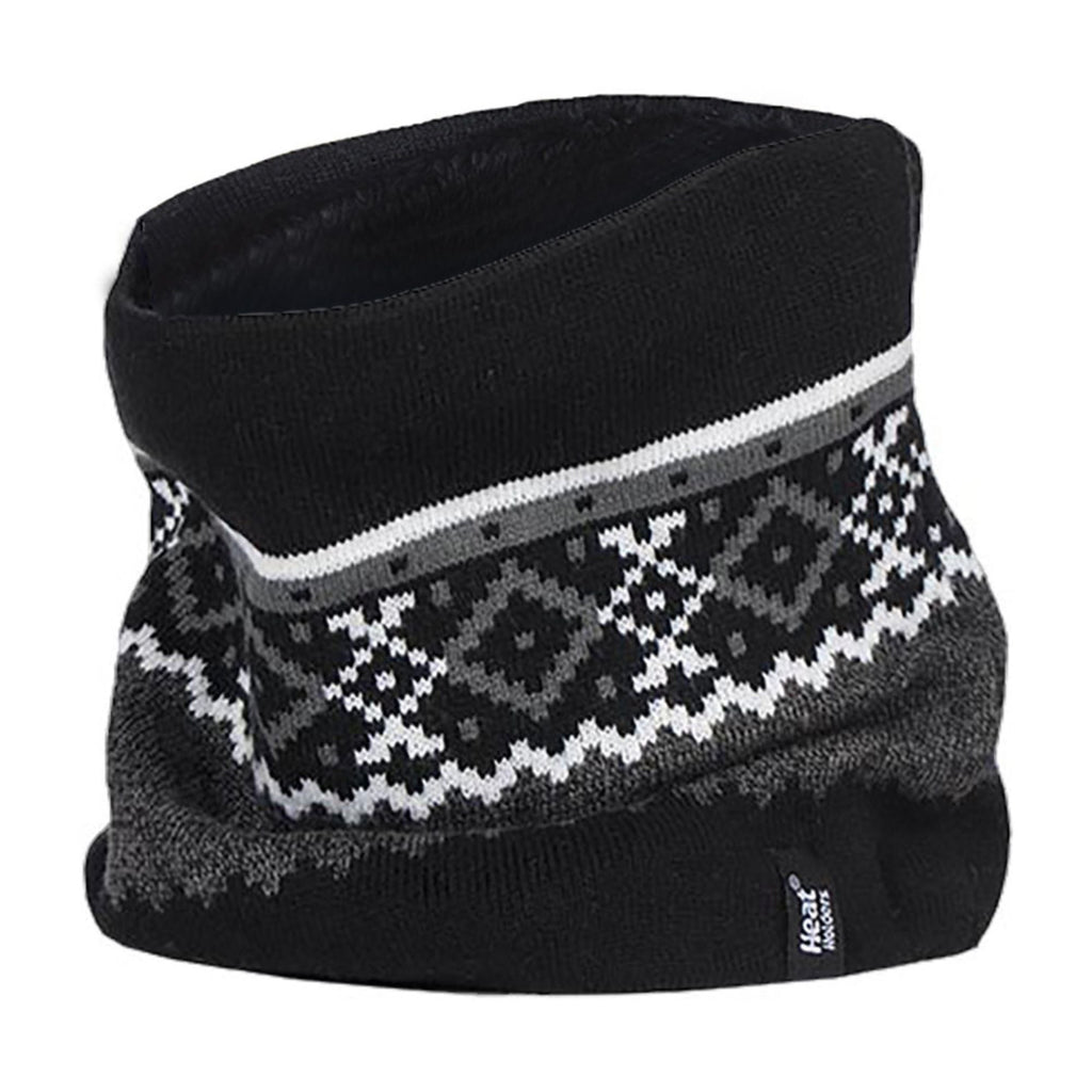 Mens Fairisle Fleece Lined Thermal Neck Warmer