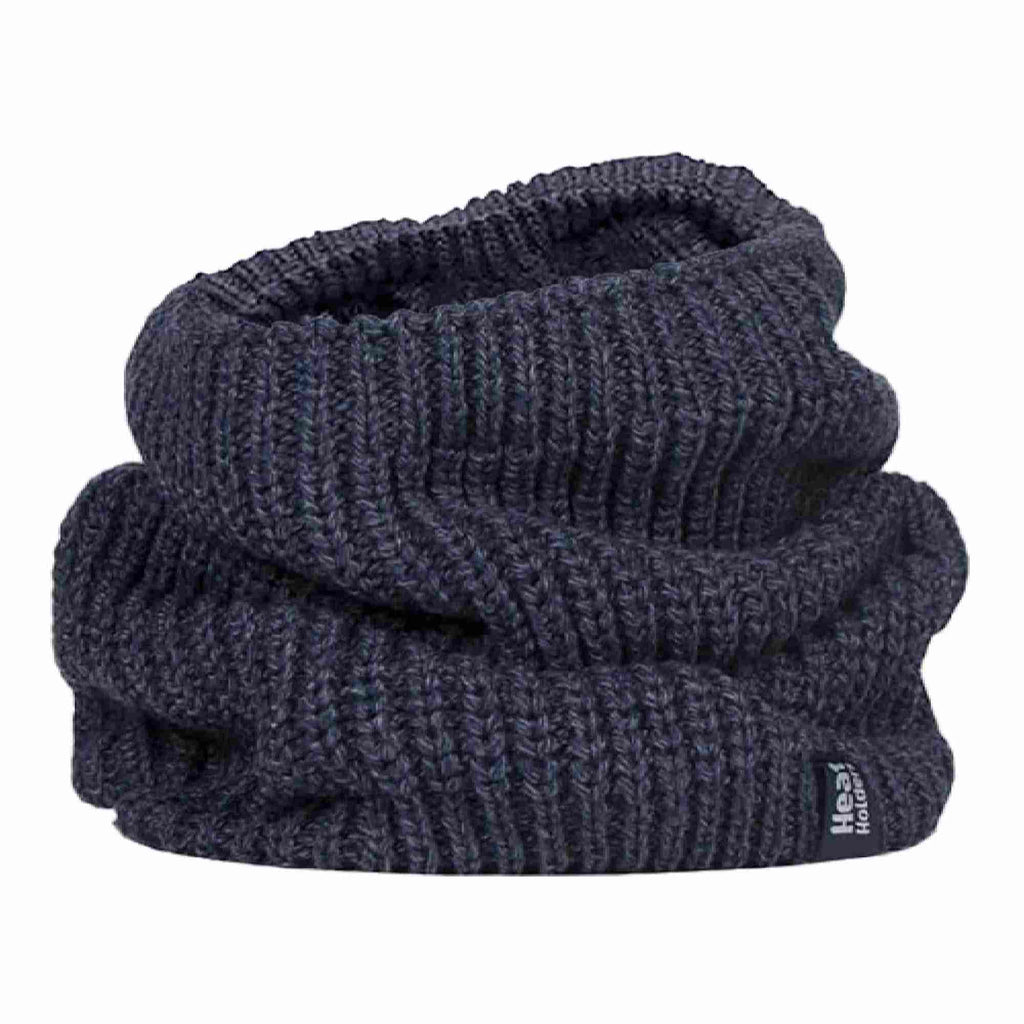 Mens Winter Warm Fleece Lined Chunky Knit Thermal Neck Warmer