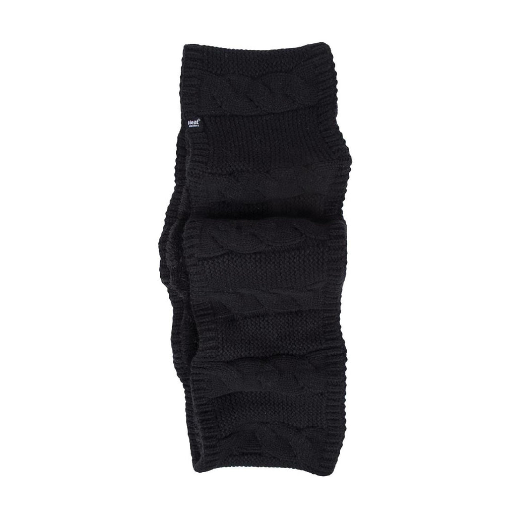 Ladies Winter Fleece Lined Cable Knit Thermal Snood Infinity Scarf
