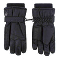 Childrens Black Winter Fleece Lined Waterproof Ski Gloves
