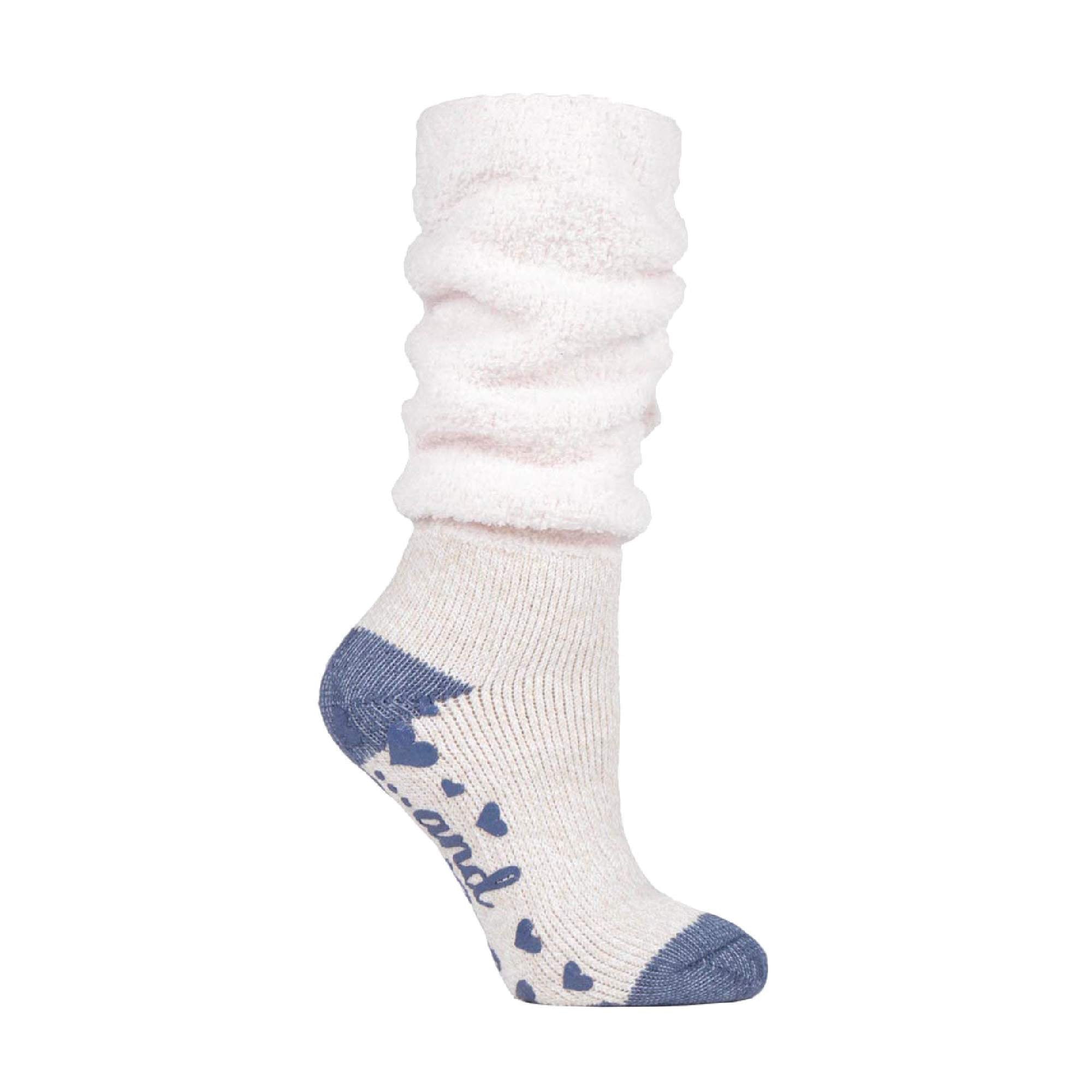 Ladies Fluffy Slouch Top Non Slip Thermal Bed Socks