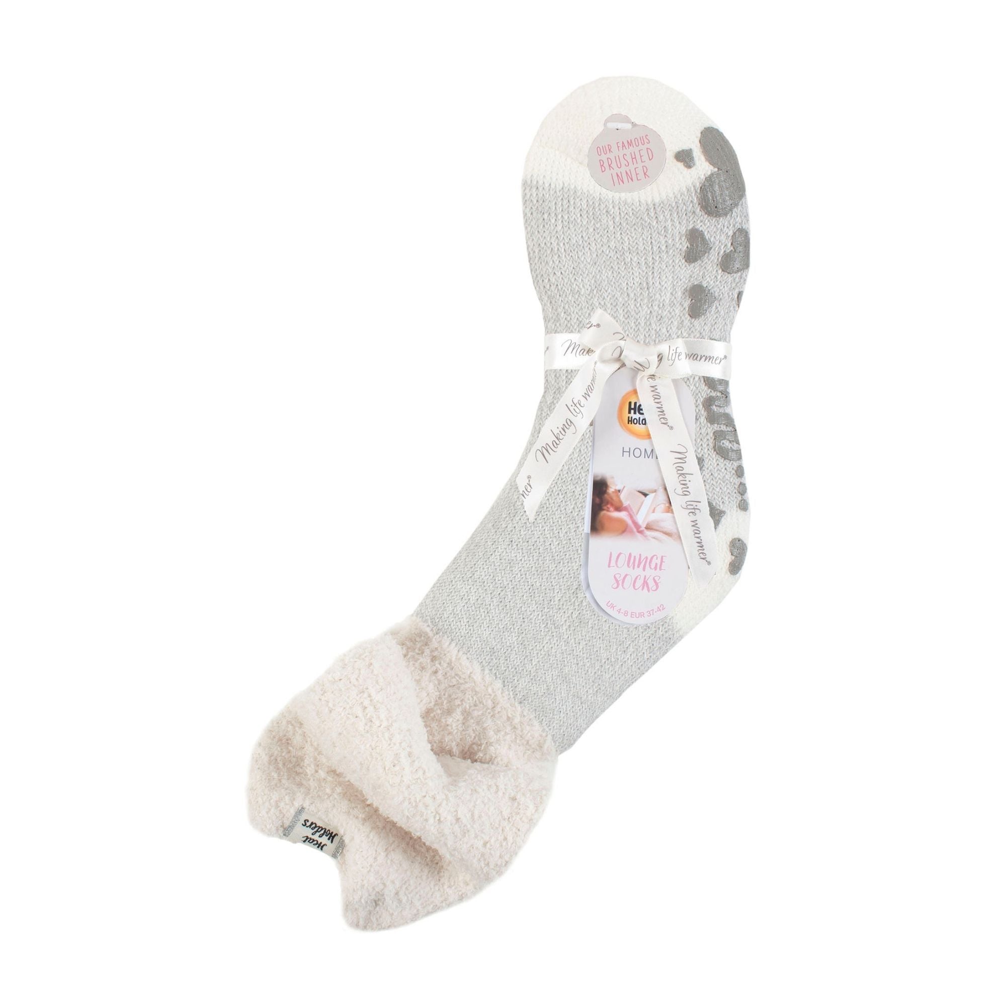 Ladies Fluffy Slouch Top Non Slip Thermal Bed Socks