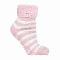 Ladies Non Slip Thermal Low Cut Ankle Slipper Bed Socks with Grips