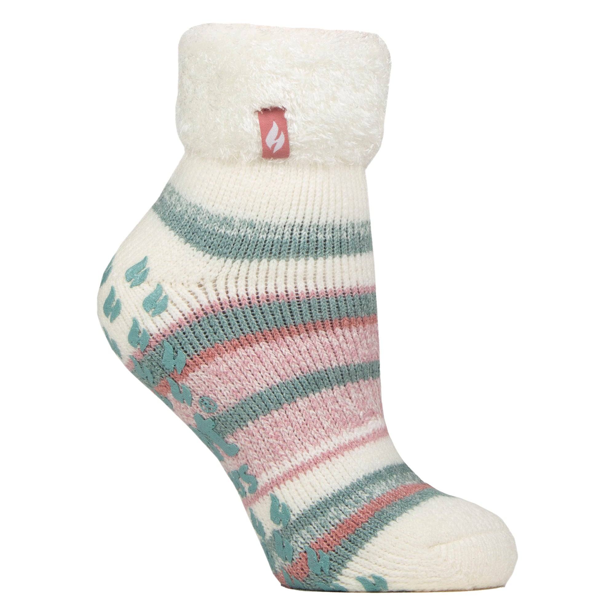 Ladies Soft Stripe Lounge Socks for Winter