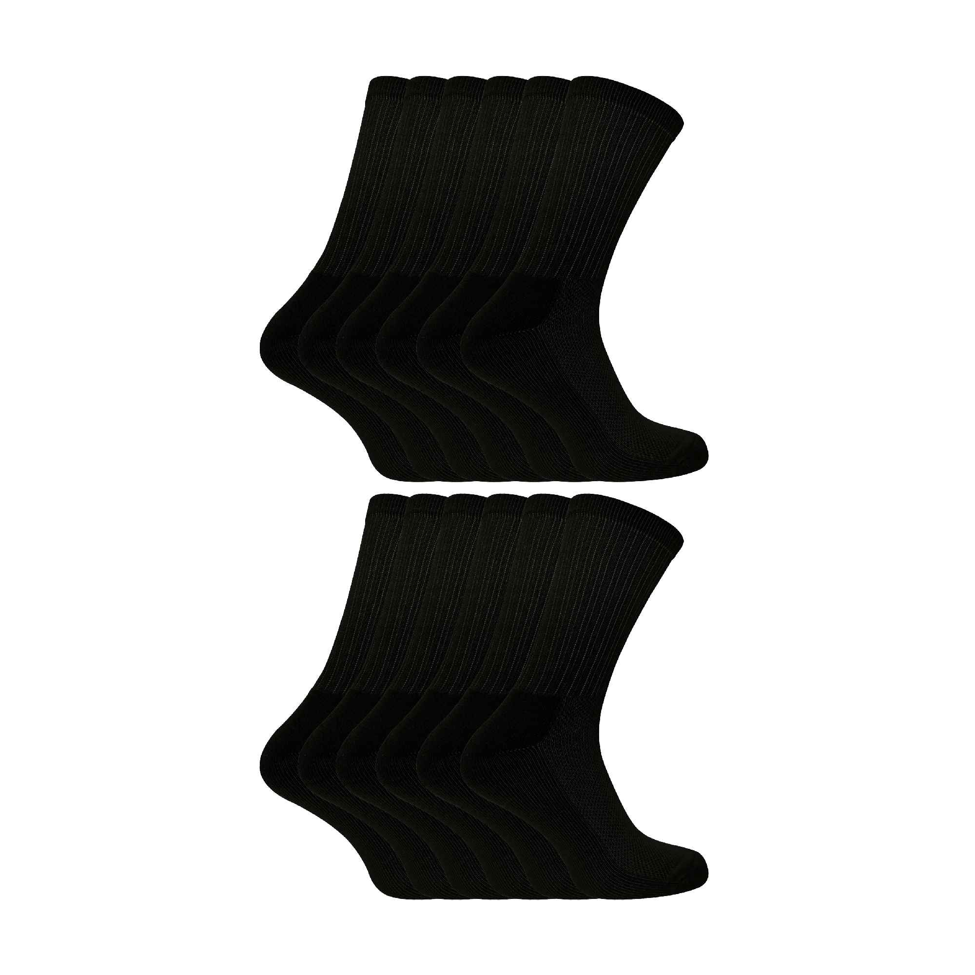 12 Pack Kids Soft Breathable Bamboo Sport Crew Socks