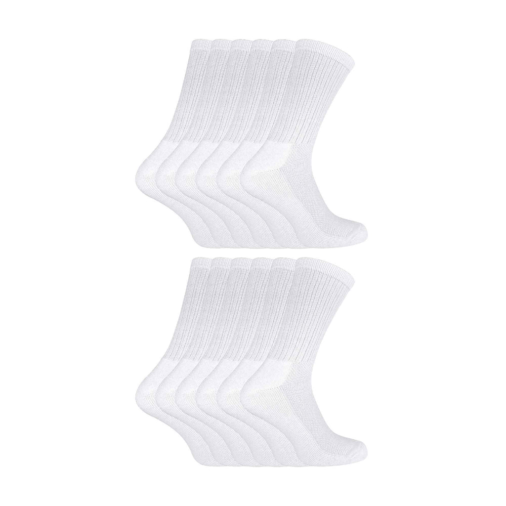12 Pack Kids Soft Breathable Bamboo Sport Crew Socks
