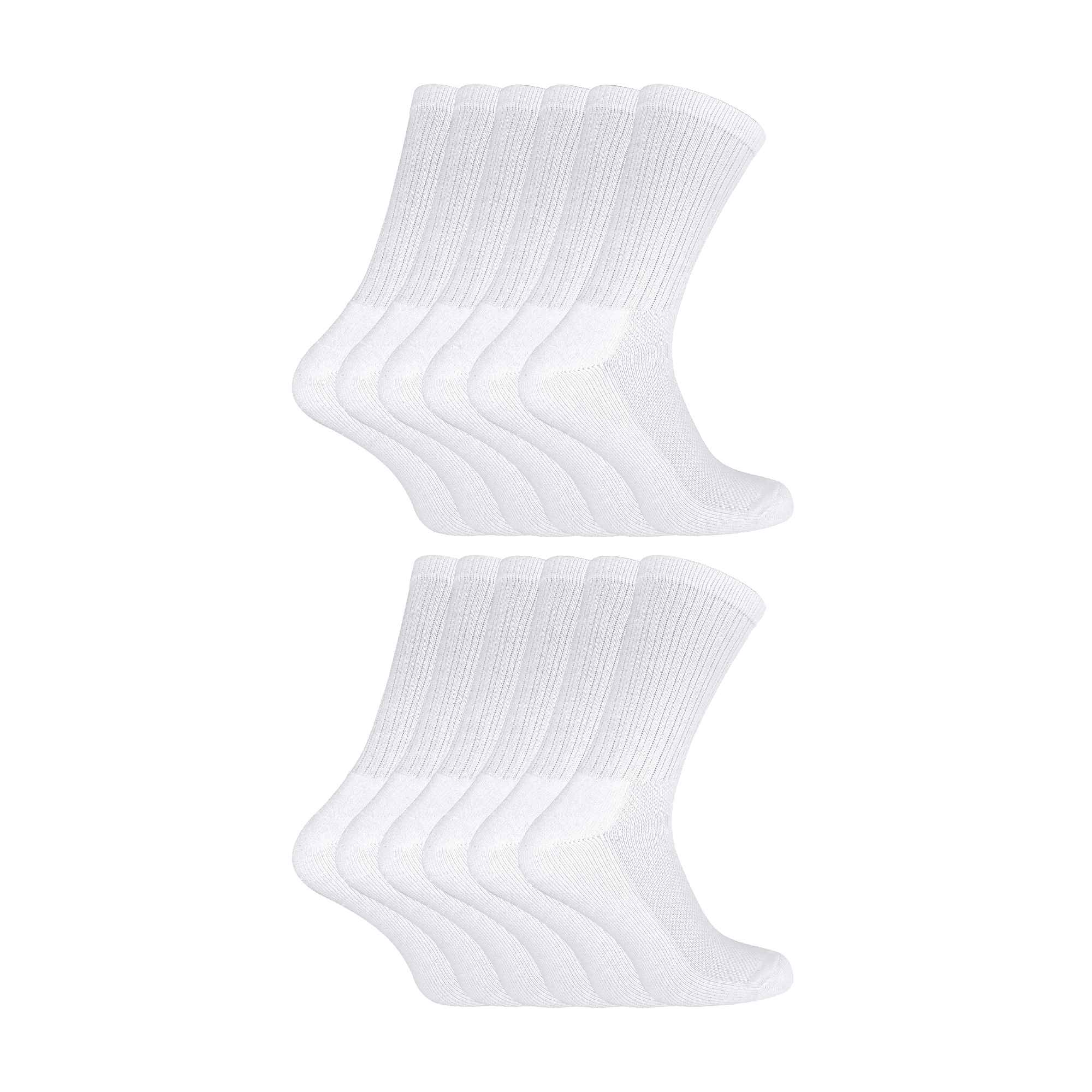 12 Pack Kids Soft Breathable Bamboo Sport Crew Socks