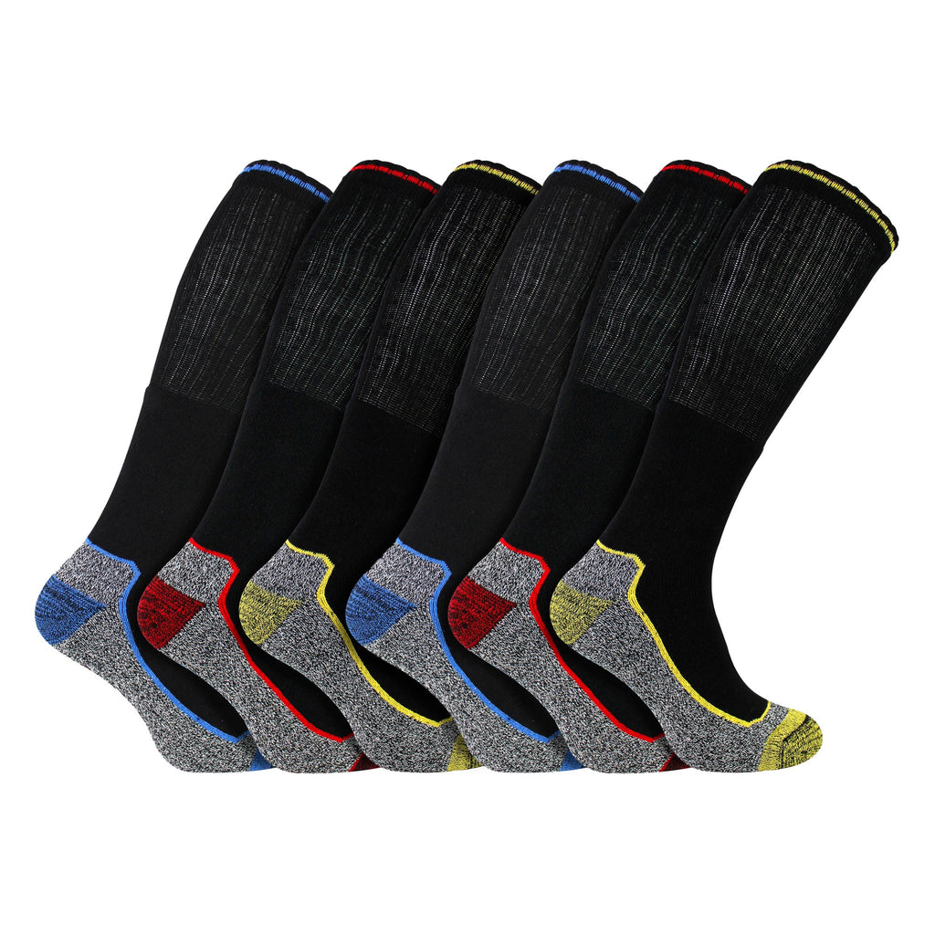 Men's Knee High Bamboo Work Socks for Steel Toe Boots | Anti Sweat Heavy Duty