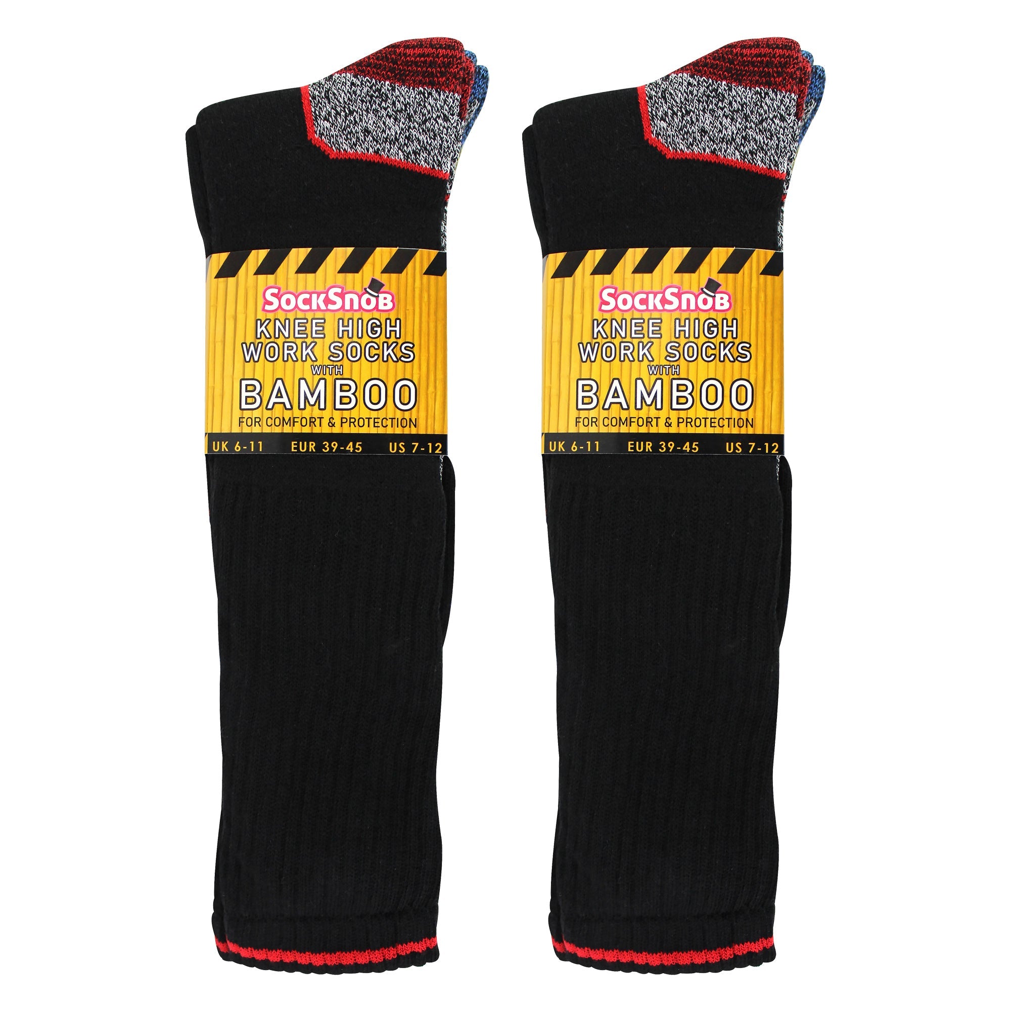 Men's Knee High Bamboo Work Socks for Steel Toe Boots | Anti Sweat Heavy Duty