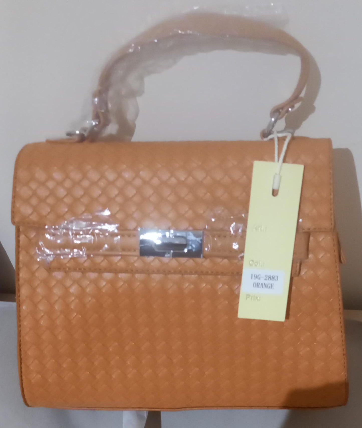 Braided leather effect handbag- 19G - 2883