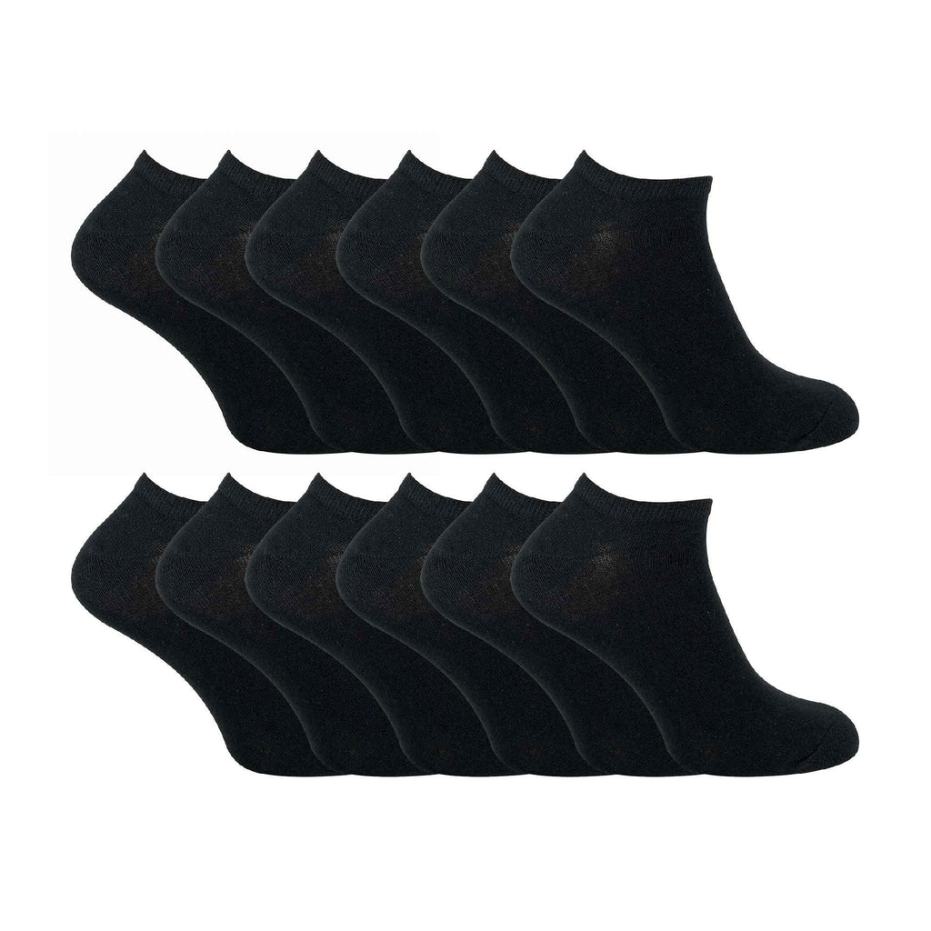 Kids Soft Cotton Breathable Trainer Socks (Multipack Options)