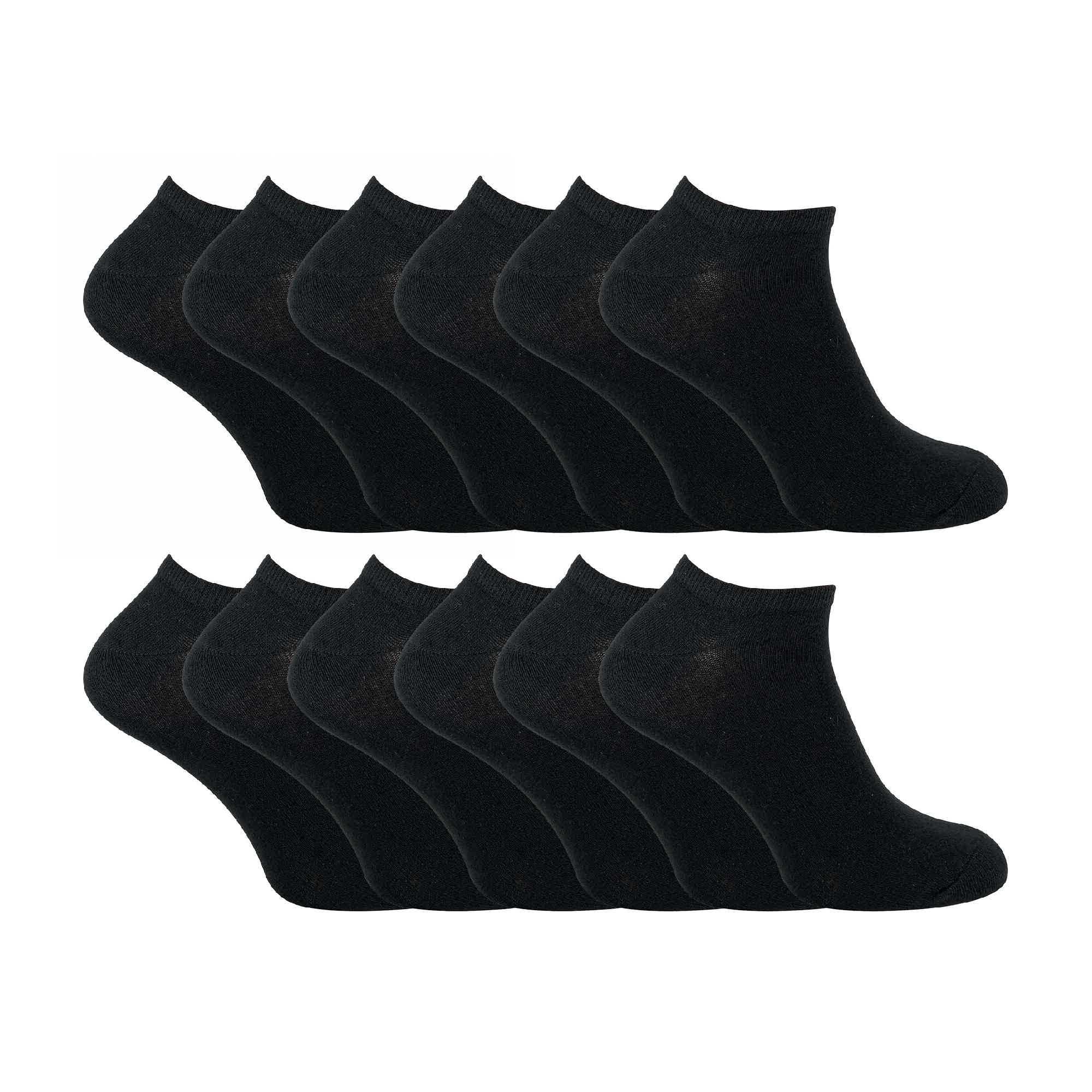 Kids Soft Cotton Breathable Trainer Socks (Multipack Options)