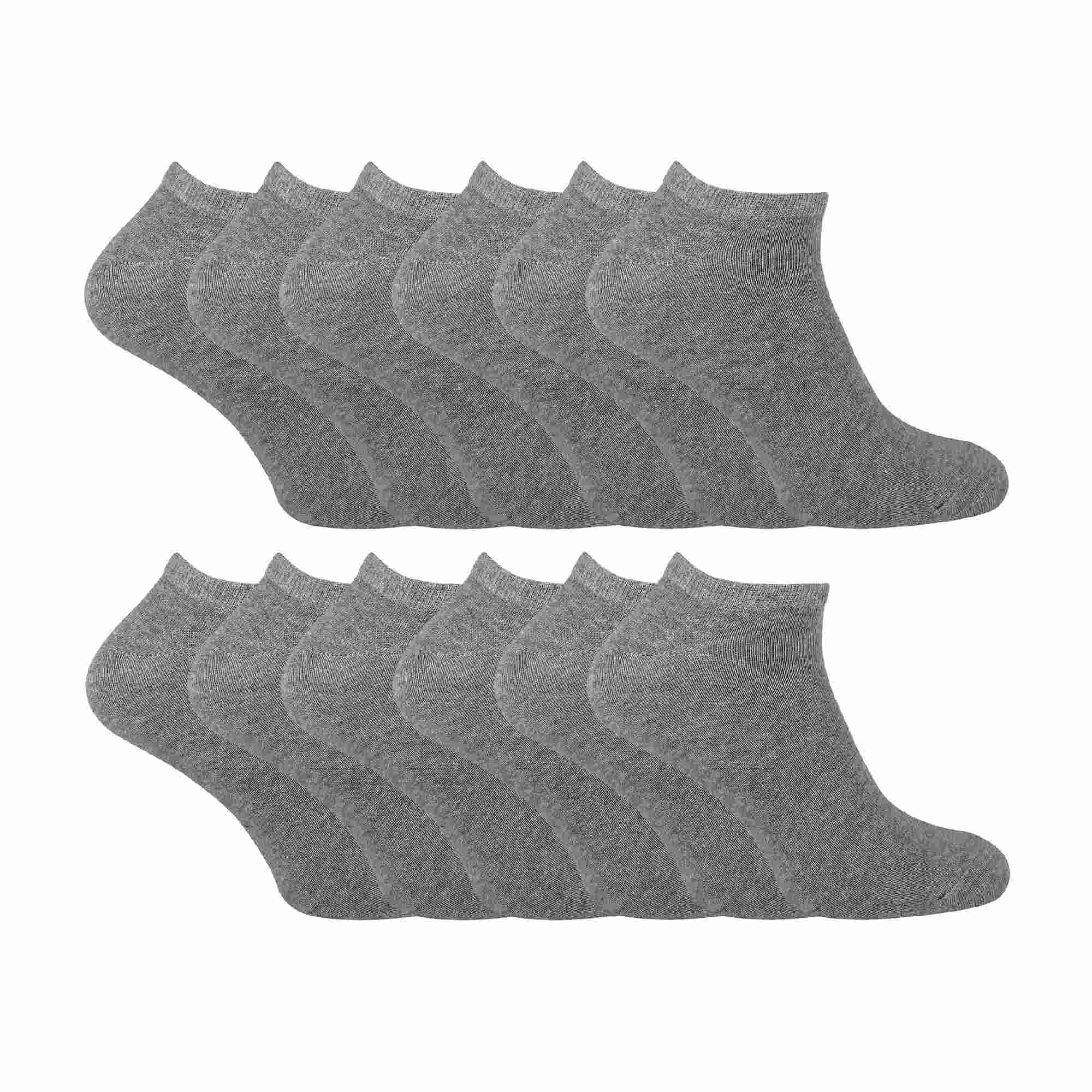 Kids Soft Cotton Breathable Trainer Socks (Multipack Options)