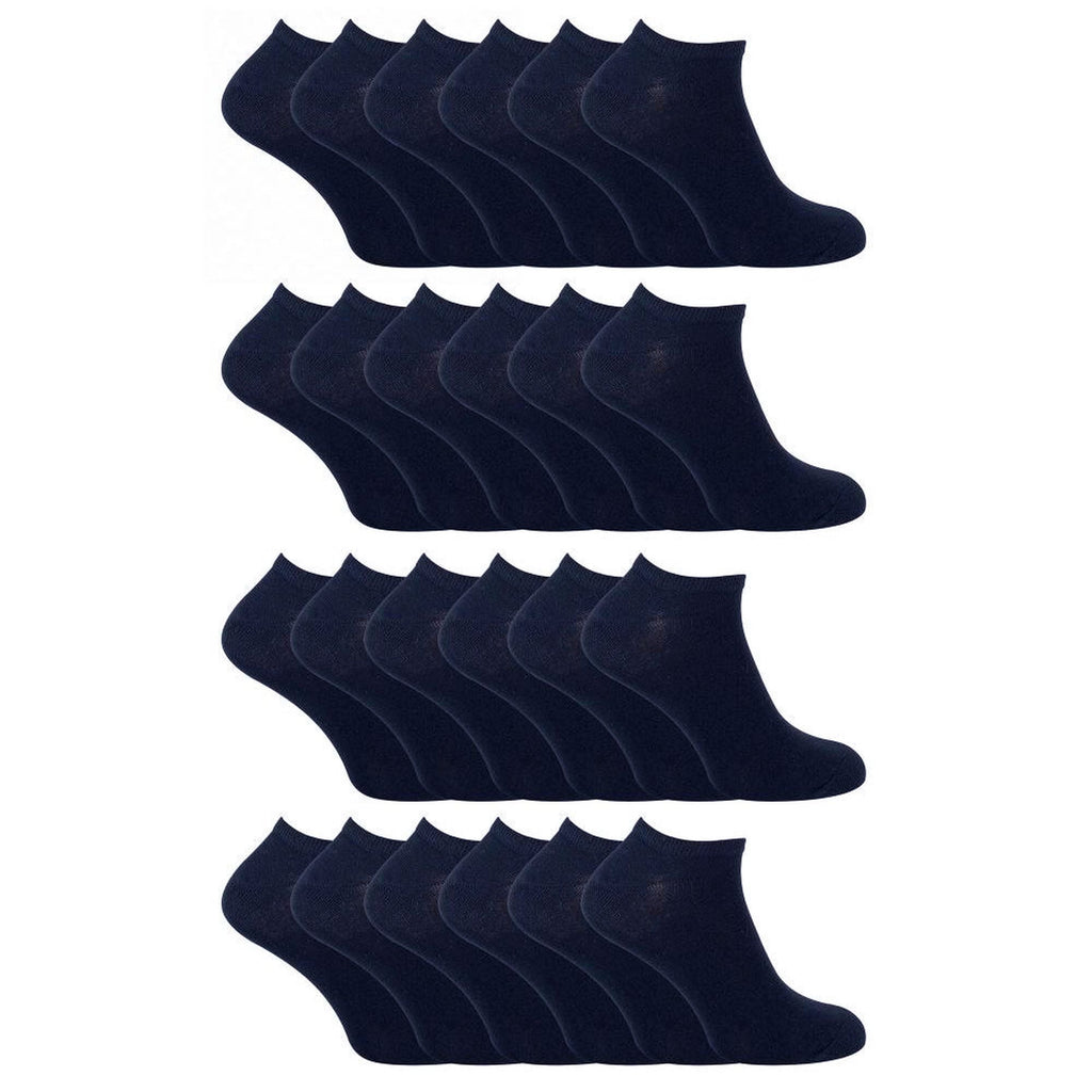Kids Soft Cotton Breathable Trainer Socks (Multipack Options)