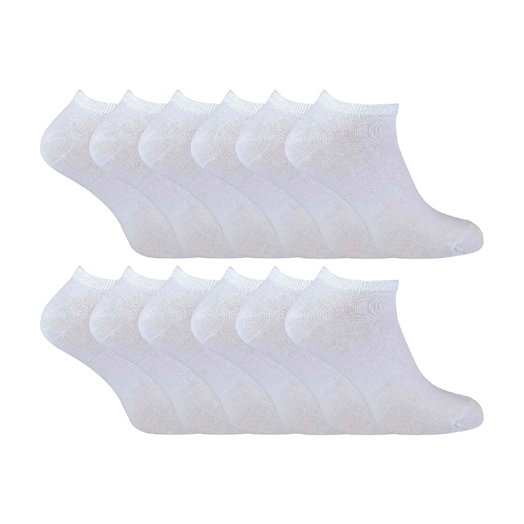 Kids Soft Cotton Breathable Trainer Socks (Multipack Options)