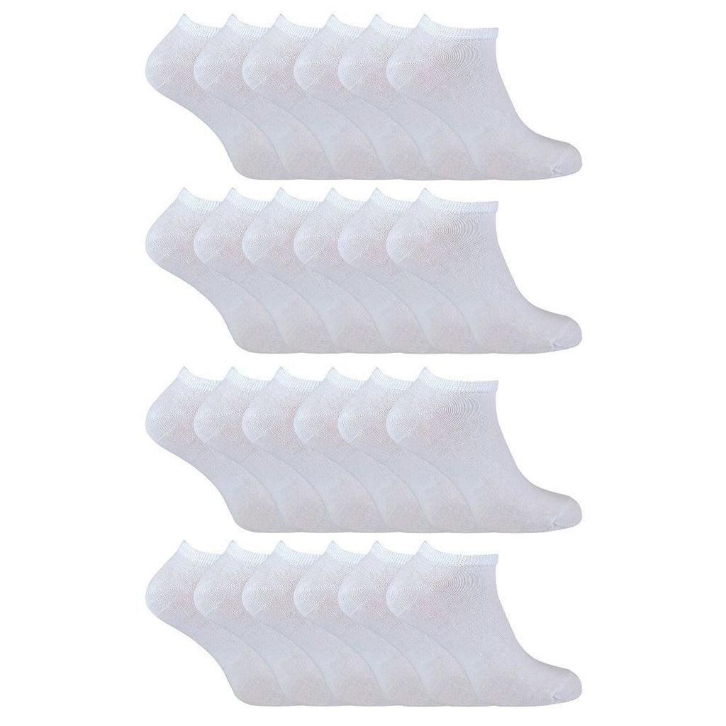 Kids Soft Cotton Breathable Trainer Socks (Multipack Options)