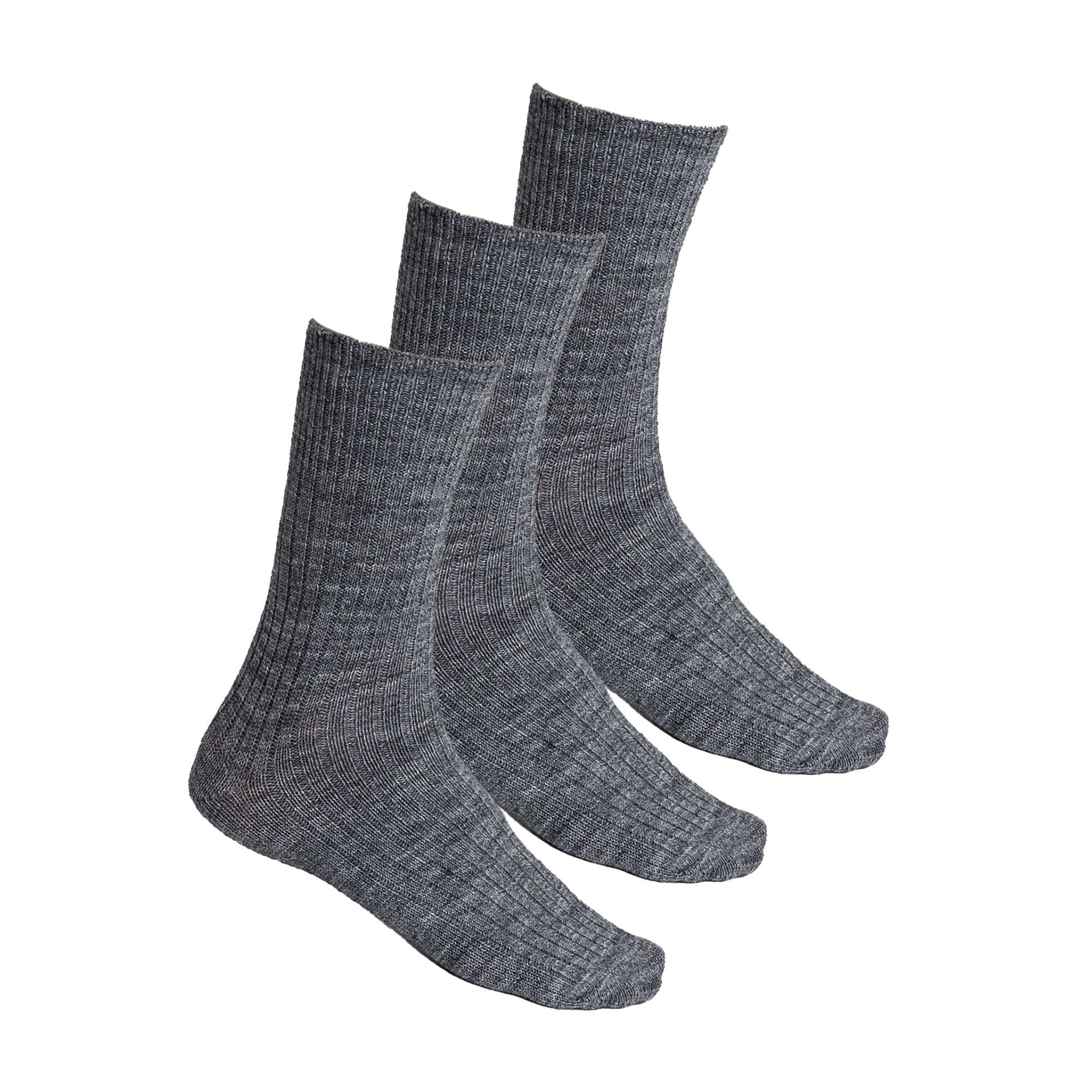 3 Pairs Ladies Alpaca Wool Winter Cushioned Thick Boot Socks