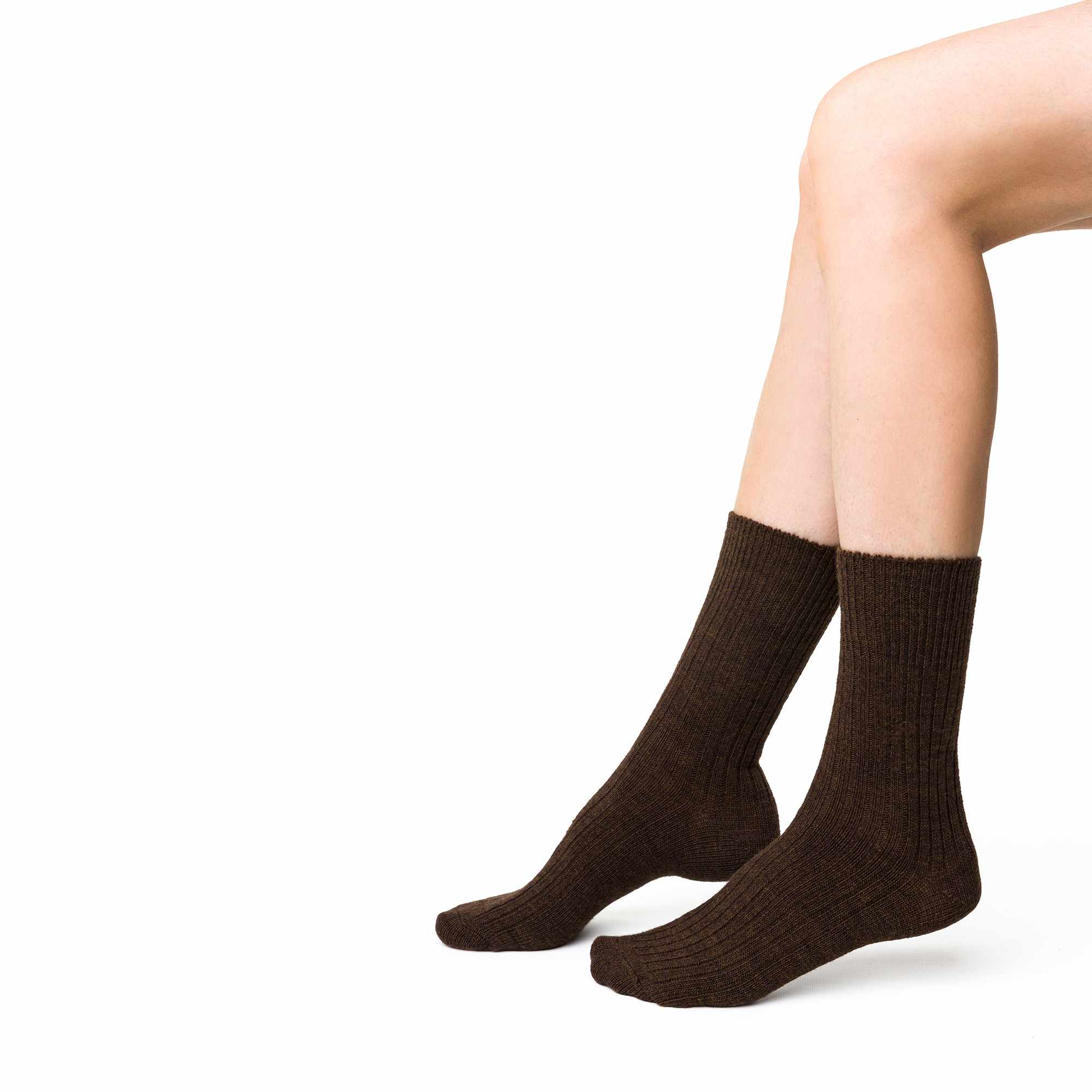1 Pack Ladies Alpaca Wool Warm Boot Socks for Winter