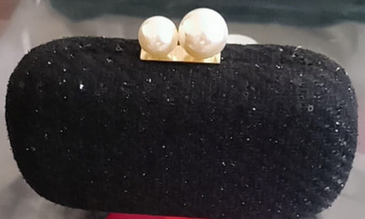 Evening bag in tweed with pearls 19G - 2965