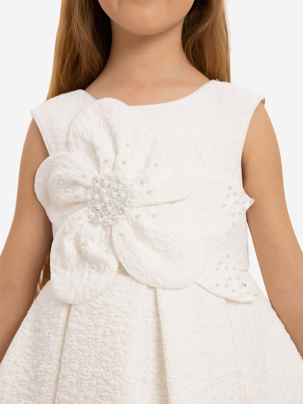 Dress & Fleur Girls Dress with Matching Bag in White