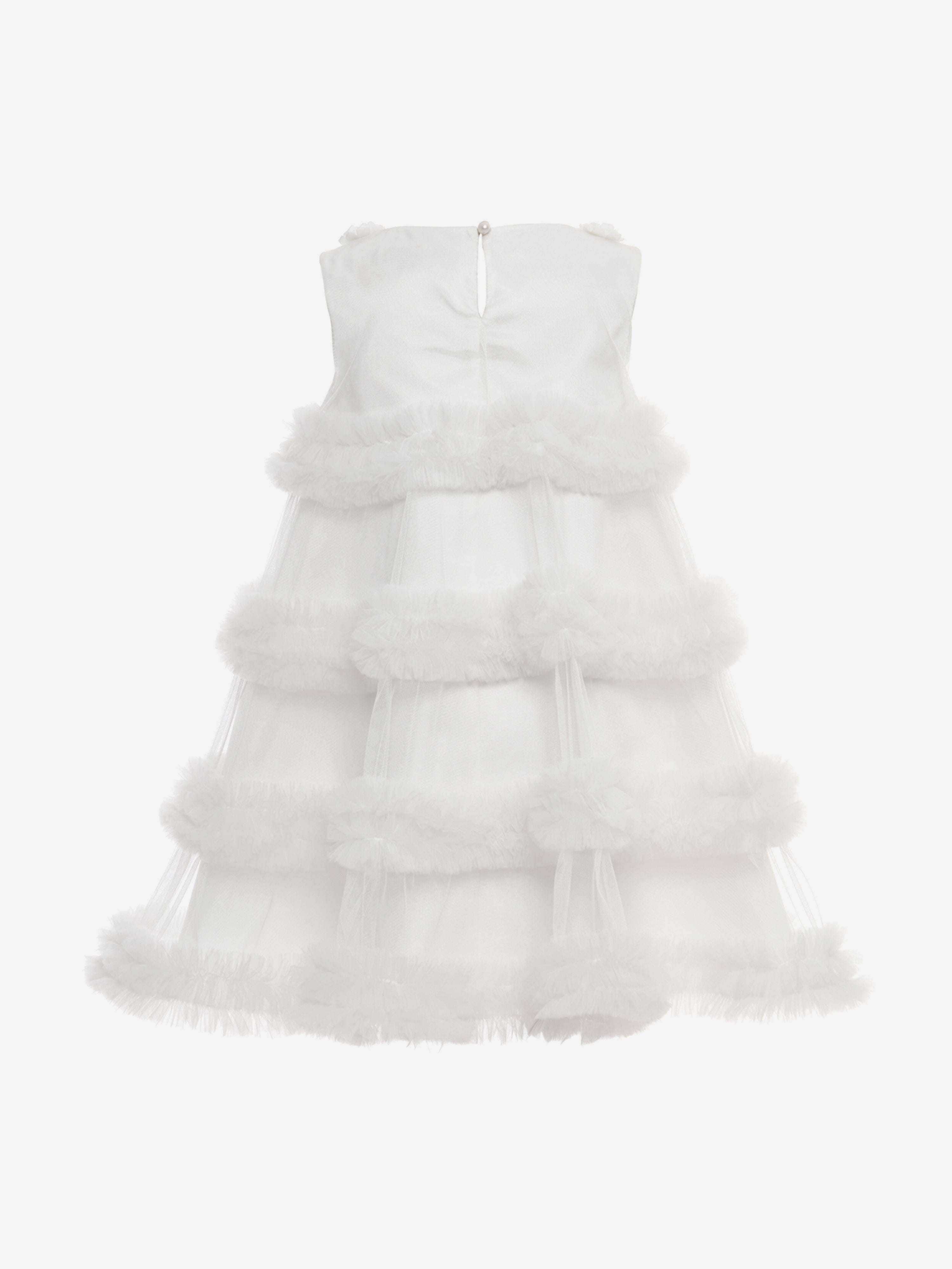 Dress & Fleur Girls Occasion Dress with Headband in Ivory