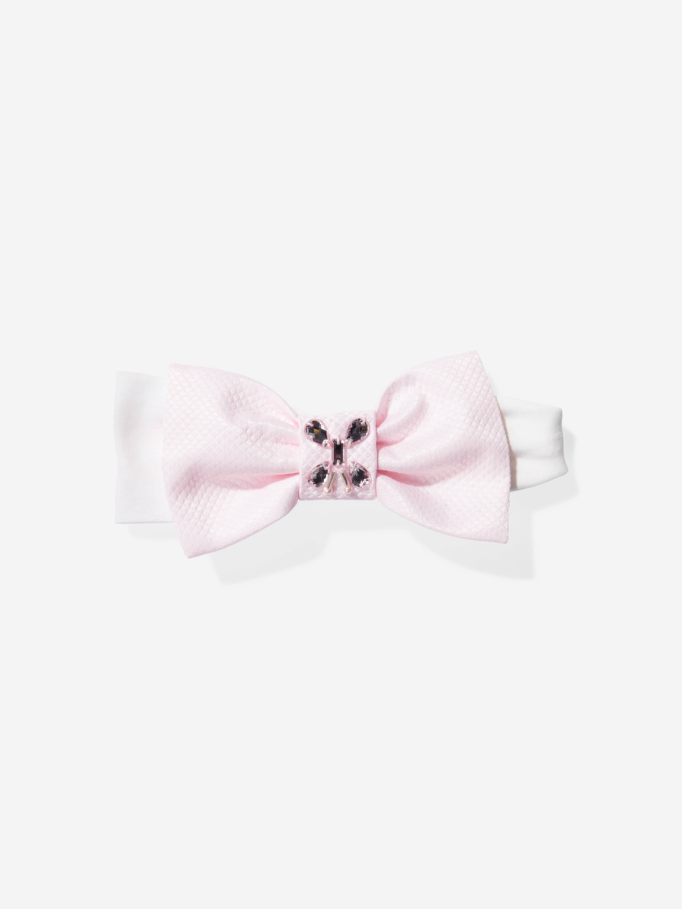Dress & Fleur Baby Girls Occasion Dress with Headband in Pink