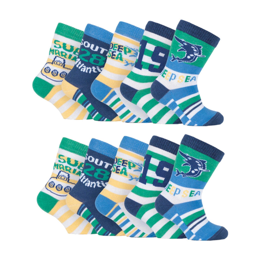 10 Pairs Fish Pattern Socks for Toddlers Cozy Novelty