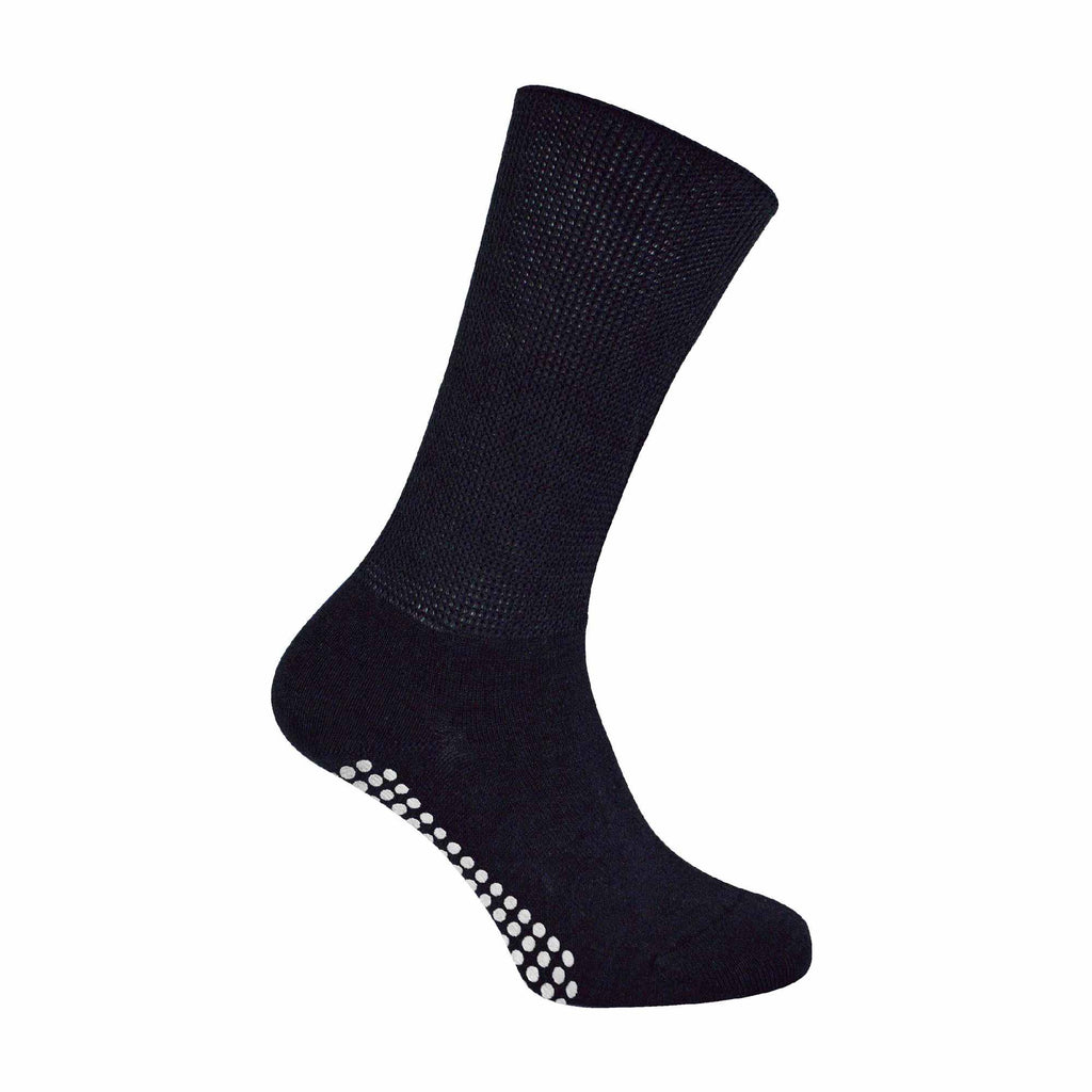1 Pack Extra Wide Bamboo Oedema Socks with Grips