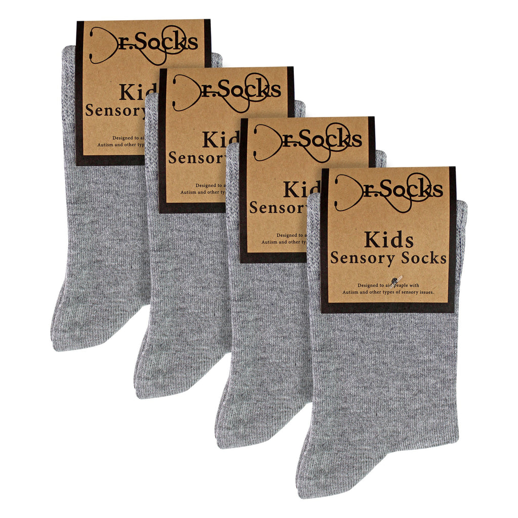 4 Pack Kids Boys Girls Bamboo Sensory Socks Soft Breathable Comfort Fit