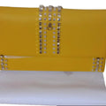 Studded pouch Cracked effect shoulder strap