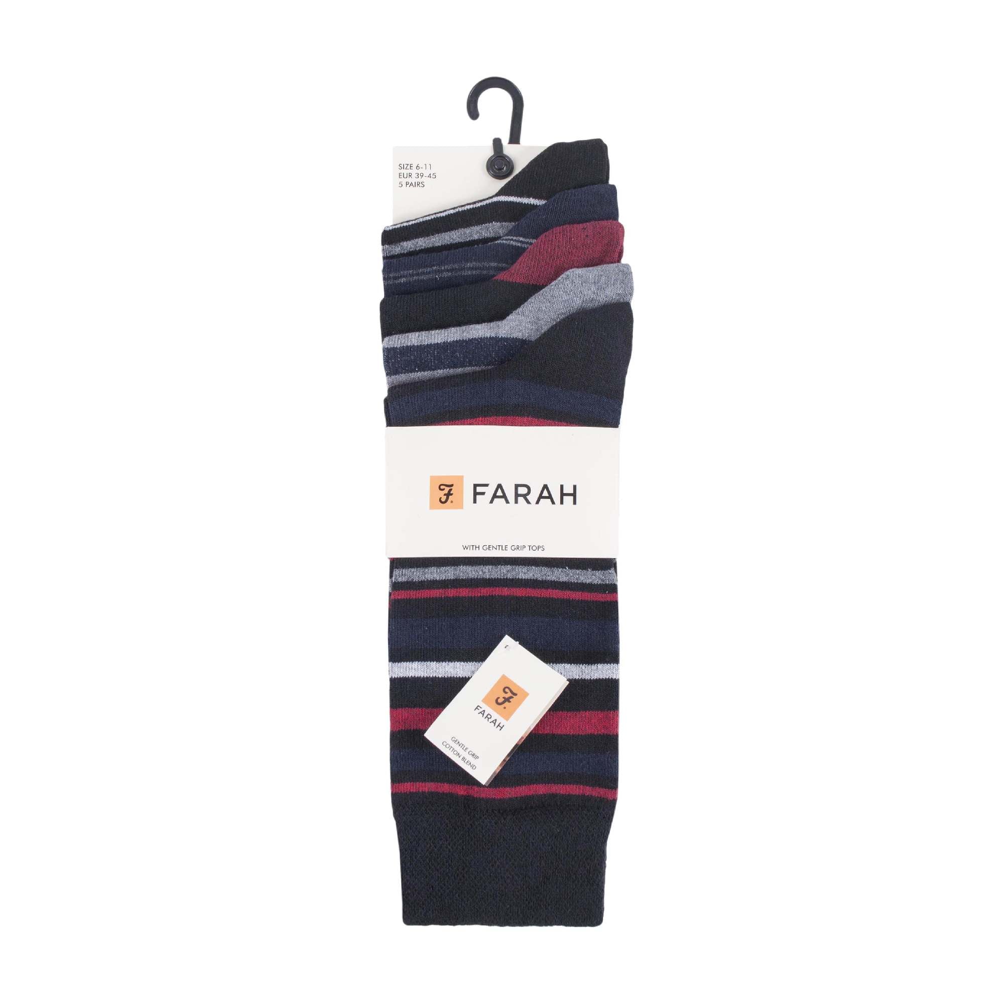 5 Pack Mens Patterned Cotton Dress Socks