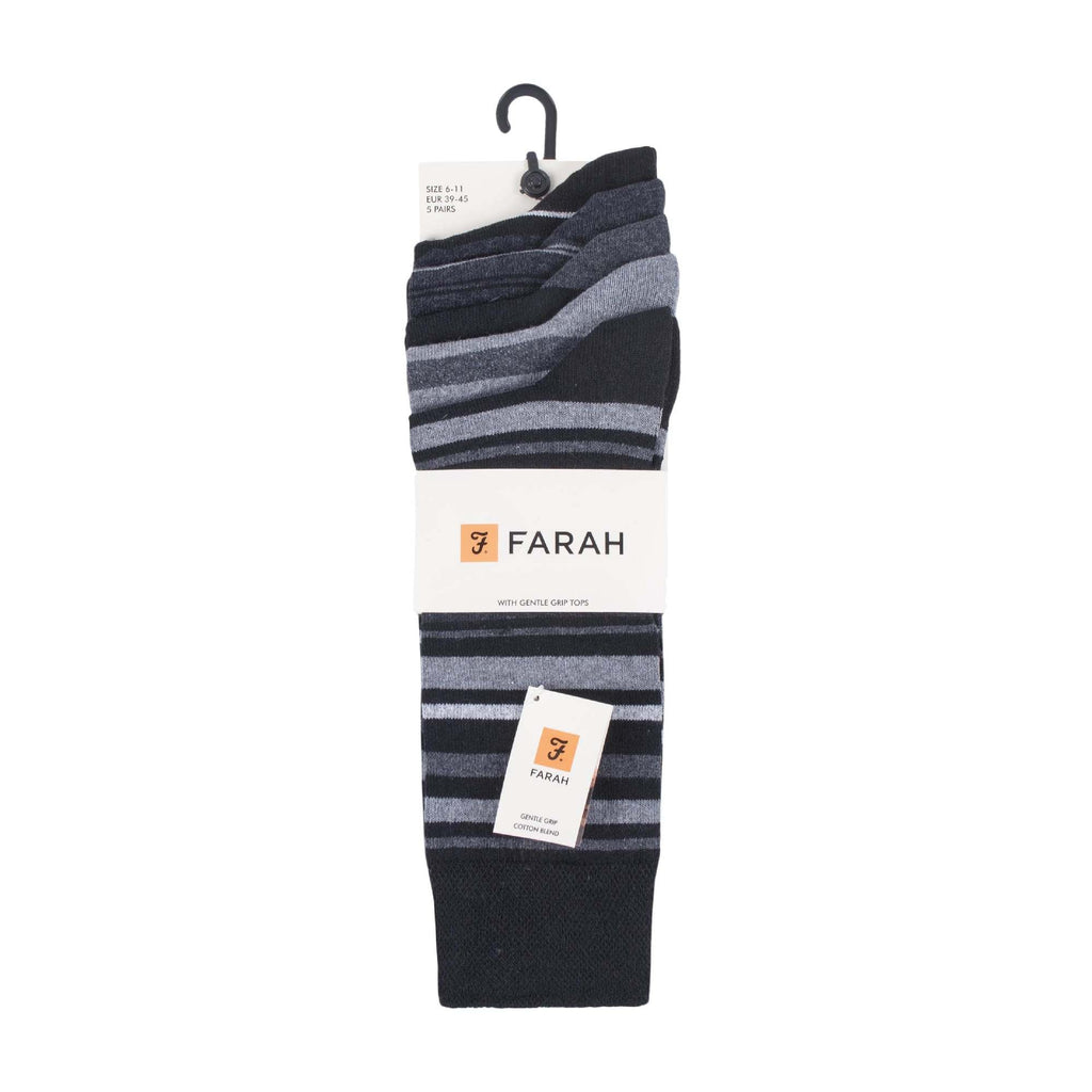 5 Pack Mens Patterned Cotton Dress Socks