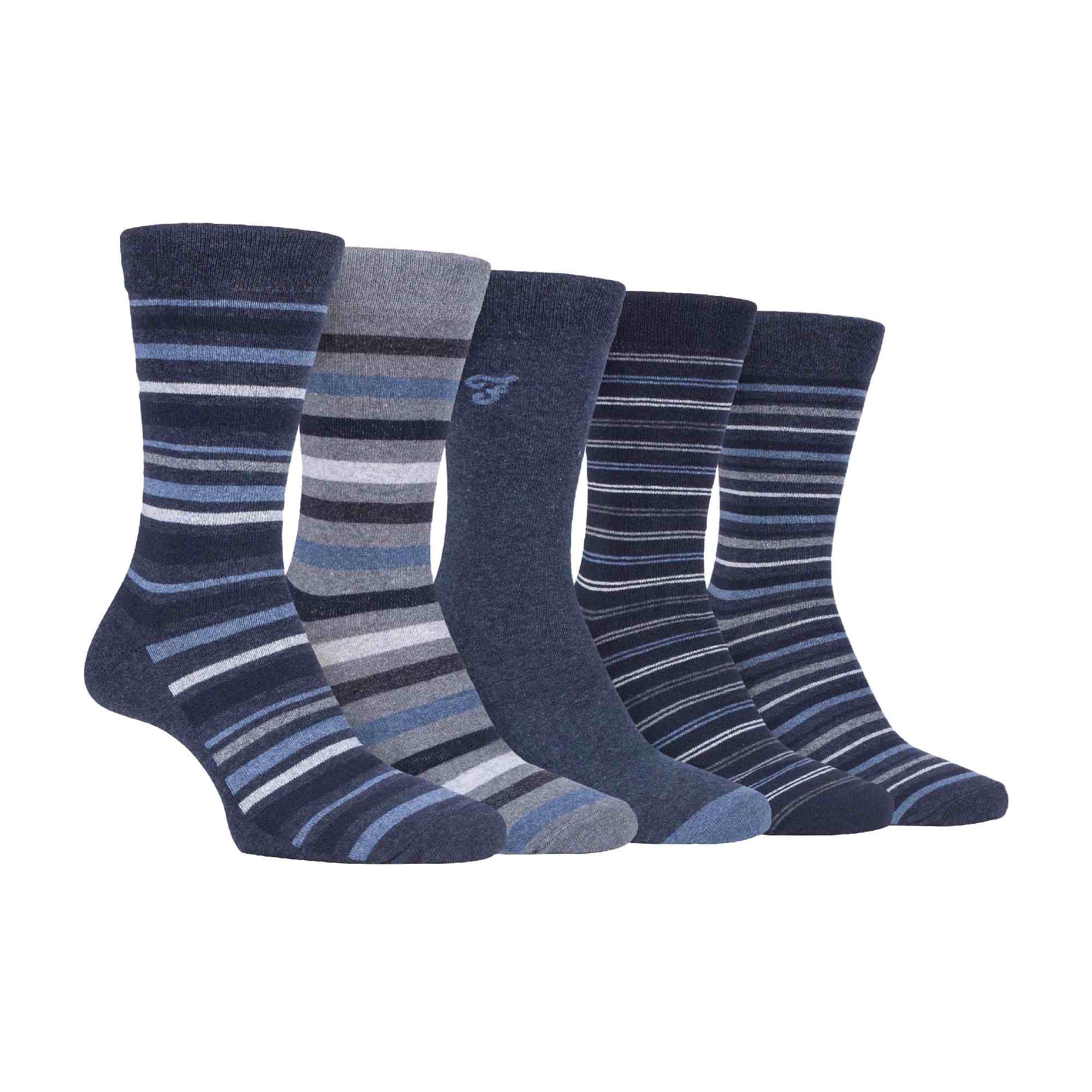 5 Pack Mens Patterned Cotton Dress Socks
